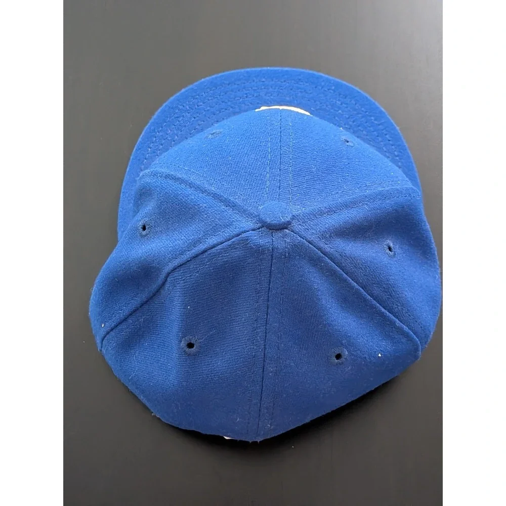 New Era 59Fifty MLB Seattle‎ Mariners Fitted Hat Sz 7 USA Wool Y2K Blue Yellow